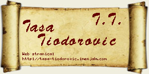 Tasa Tiodorović vizit kartica